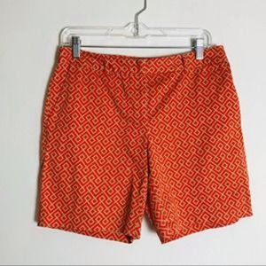 MICHAEL by MICHAEL KORS Orange &amp; Tan Bermuda Short